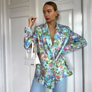 NWT ZARA FLORAL PRINTED BLAZER